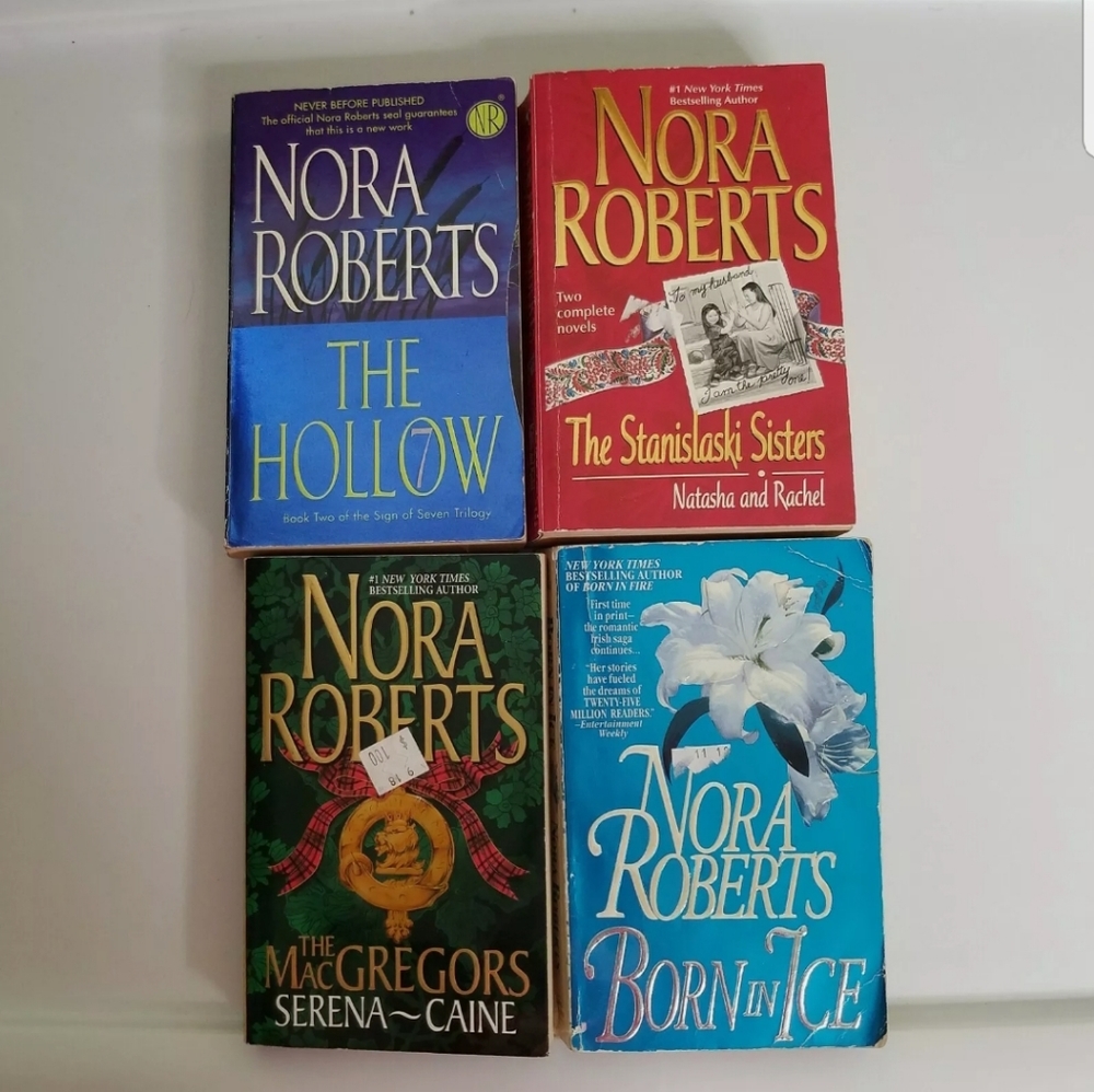 Lot of 4 Nora Roberts Romance Books Paperback WZ
